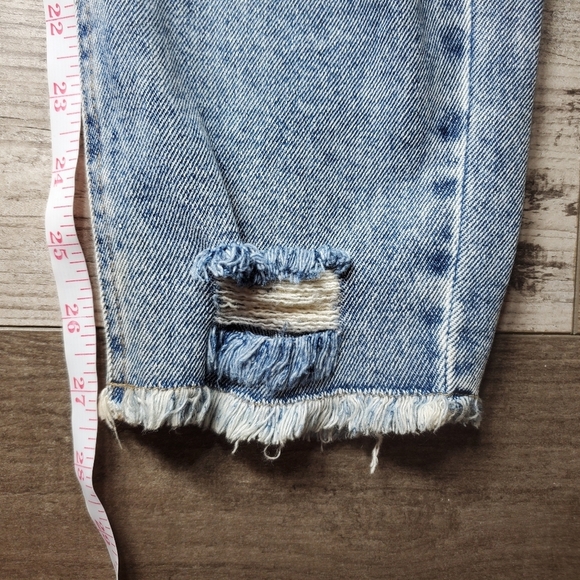 Tinseltown Women's Juniors' Blue High-Waisted Distressed Jeans Size 11 NWOT - Picture 4 of 16